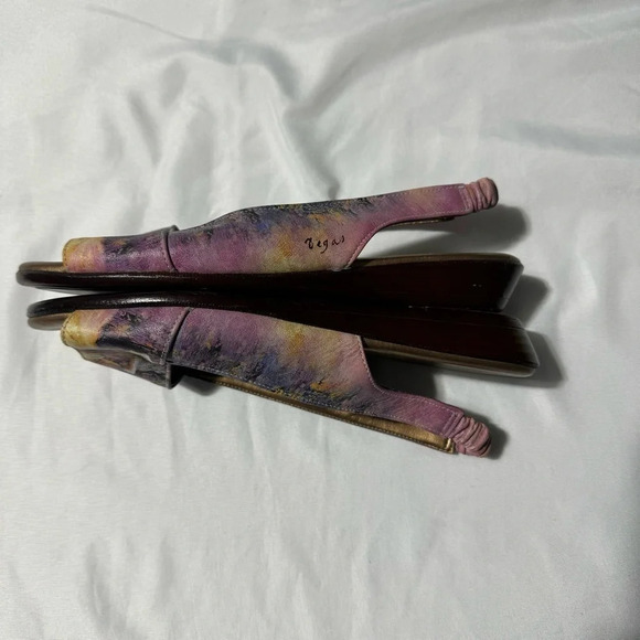 Icon Hand Painted  Slingback Open Toe Sandals 6M - Picture 4 of 14